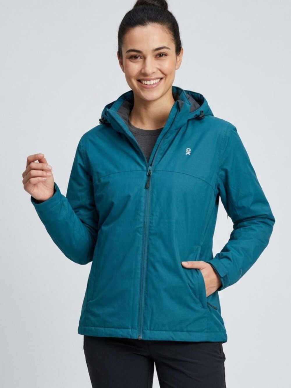 NWT Little Donkey Andy Thermal Reflective Waterproof Jacket Teal Large
